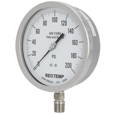 Reotemp Heavy Duty Repairable Stainless Gauge, Series PR 40/60
